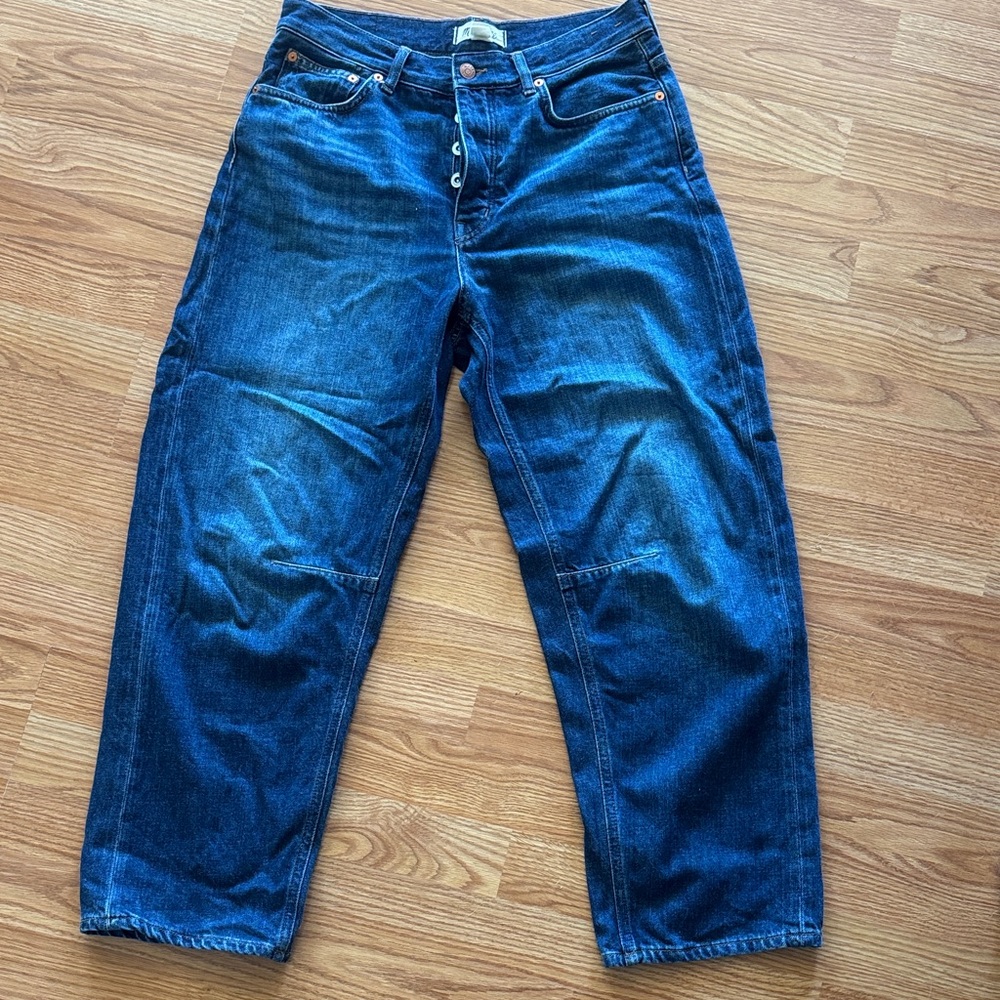 Madewell Relaxed Fit Dark Blue Jeans